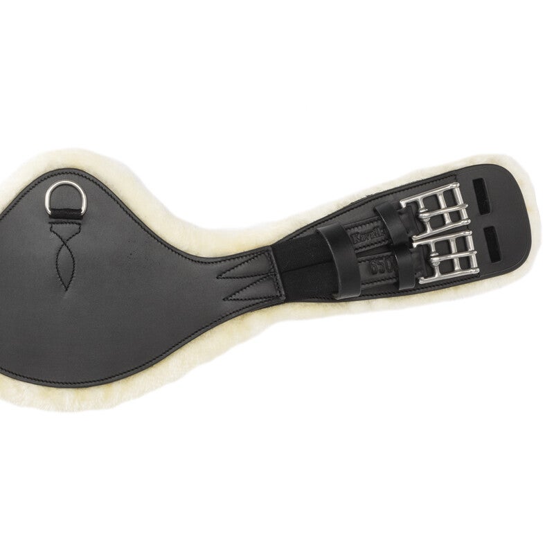 Sangle courte en cuir CASPER avec fausse fourrure et élastiques