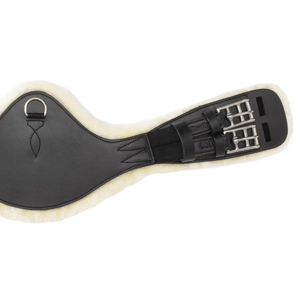 Sangle courte en cuir CASPER avec fausse fourrure et élastiques