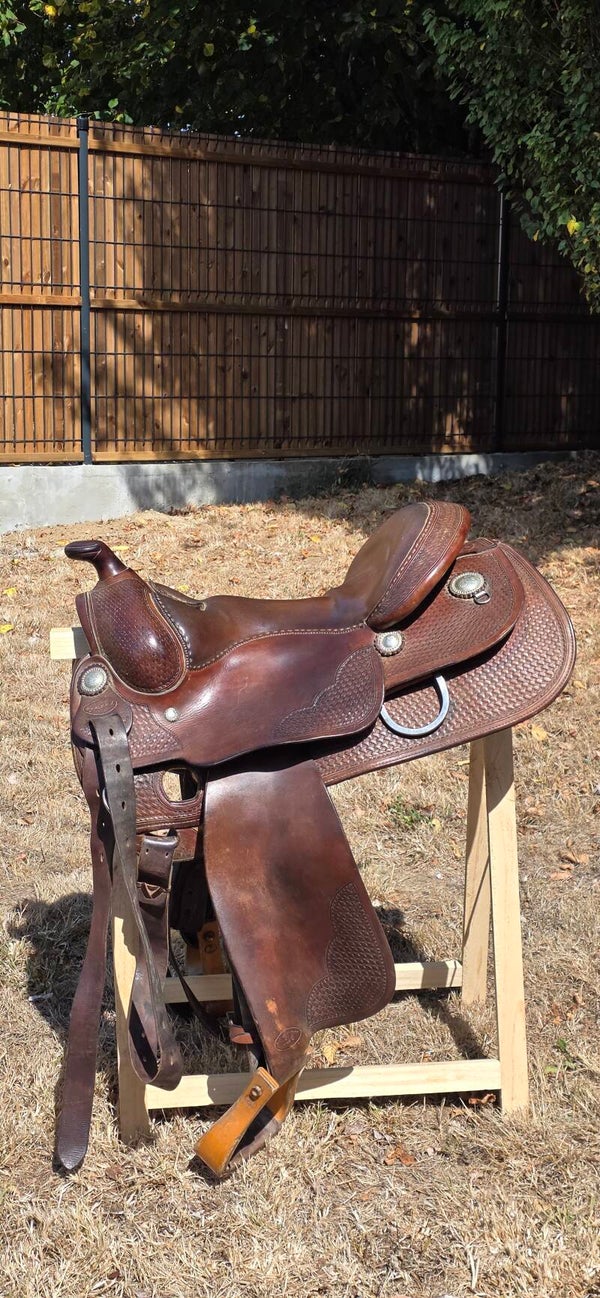 Selle Western 16,5" BOB'S Custom Saddles – Modèle Doug Milholland, DL (FQ)