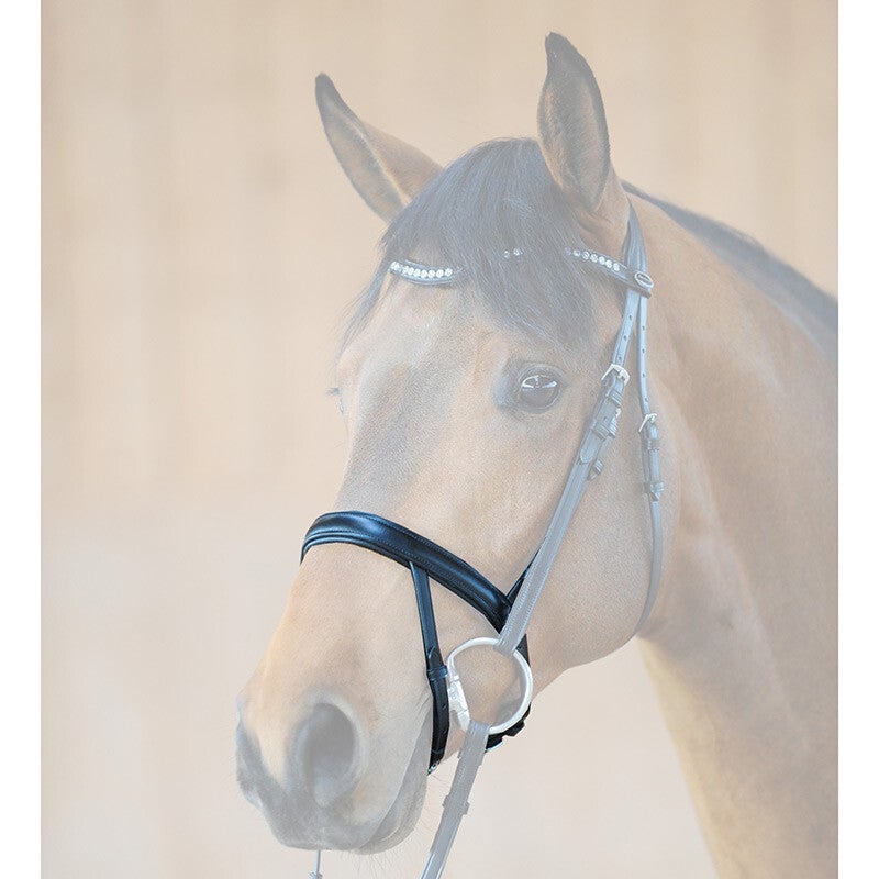 Muserolle + Montants anglaise combinée - Sangle de fixation intégrée