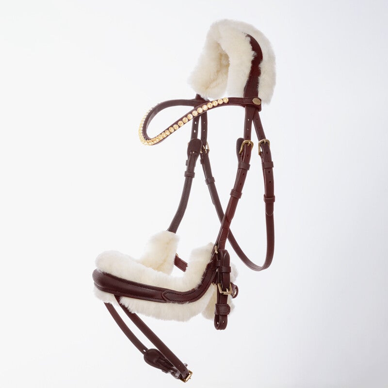 Ensemble de revêtement en peau d'agneau pour bride « Caliano Cerra »