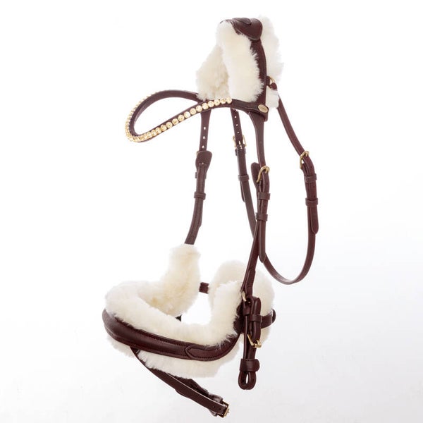 Ensemble de revêtement en peau d'agneau pour bride « Caliano Via »