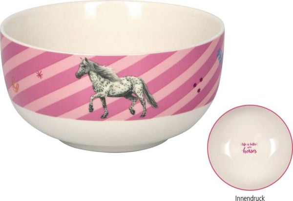Bol ceramique Chevaux 13*6.5 cm