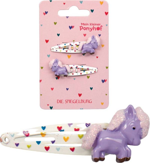 Barrettes à cheveux avec des cœurs