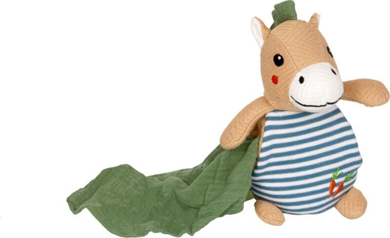 Peluche avec couverture douillette, cheval