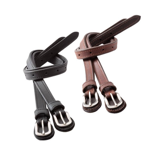 Sangles d'éperons rembourrées - cuir huilé