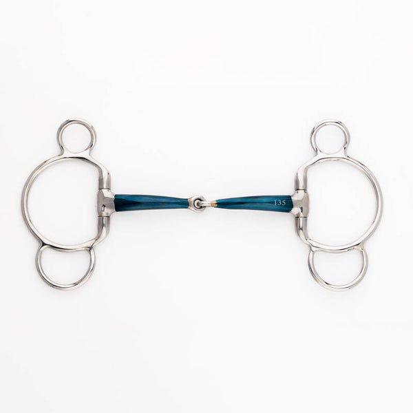 Mors de dressage simple brisure à 3 anneaux ERGONOMIC force 14mm