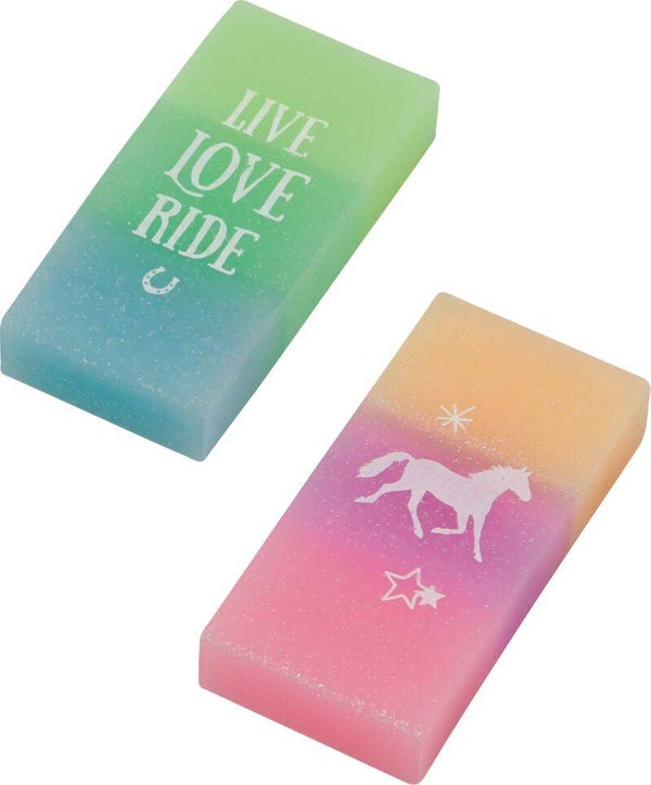 Gommes à paillettes Chevaux 6*3 cm