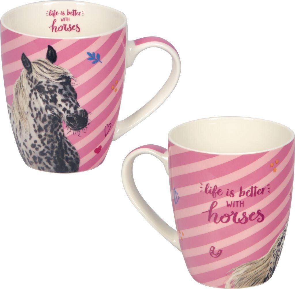 Tasse ceramique Chevaux 10*8.5cm