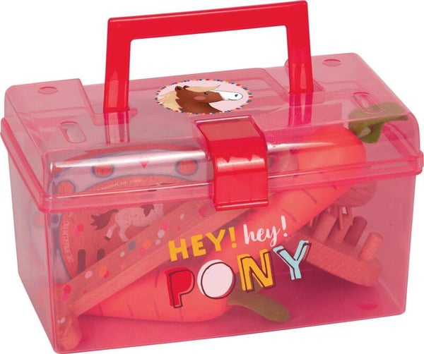 Trousse de toilettage bois Poney