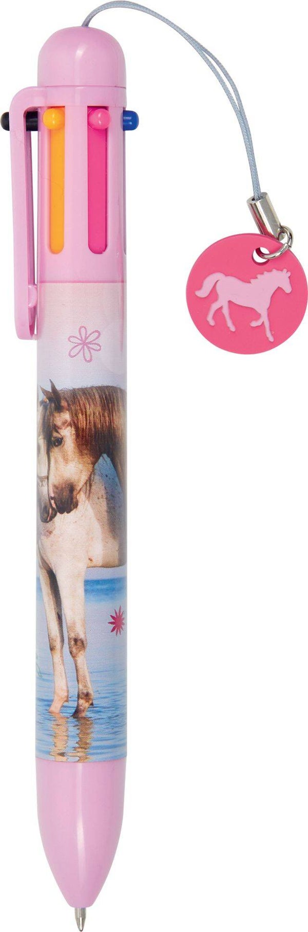 Stylo bille 6 couleurs Chevaux