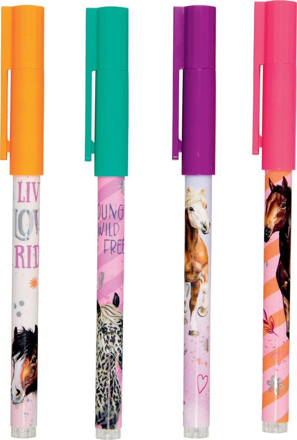 Stylos à encre gel neon Chevaux