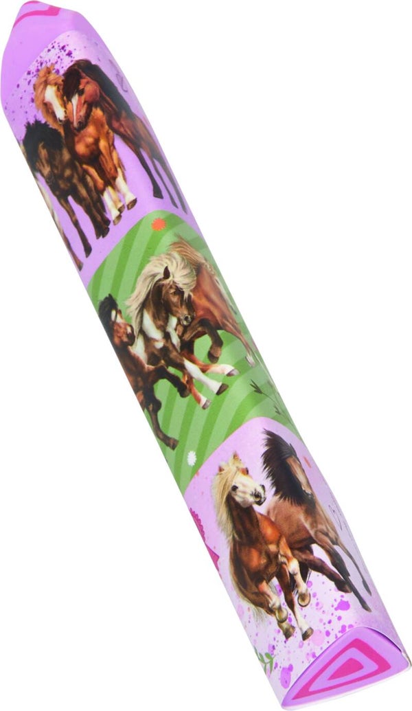 Crayon gomme chevaux