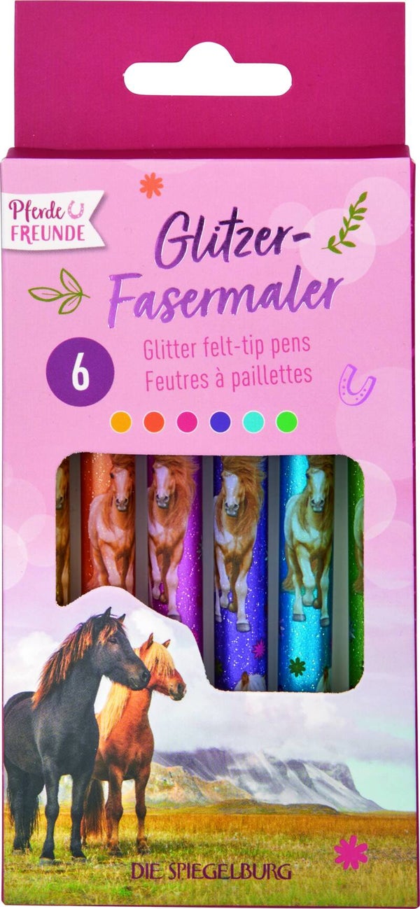 Feutres à paillettes chevaux