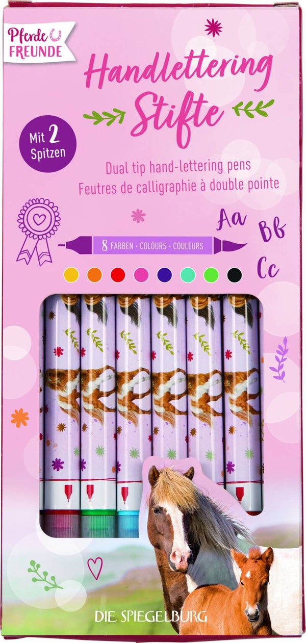 Feutres de calligraphie à double pointe chevaux