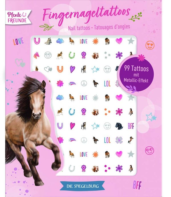 Tatouages d'ongles chevaux