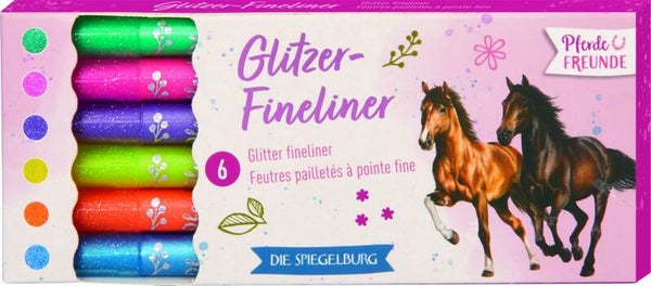Feutres pailletés à pointes fines chevaux