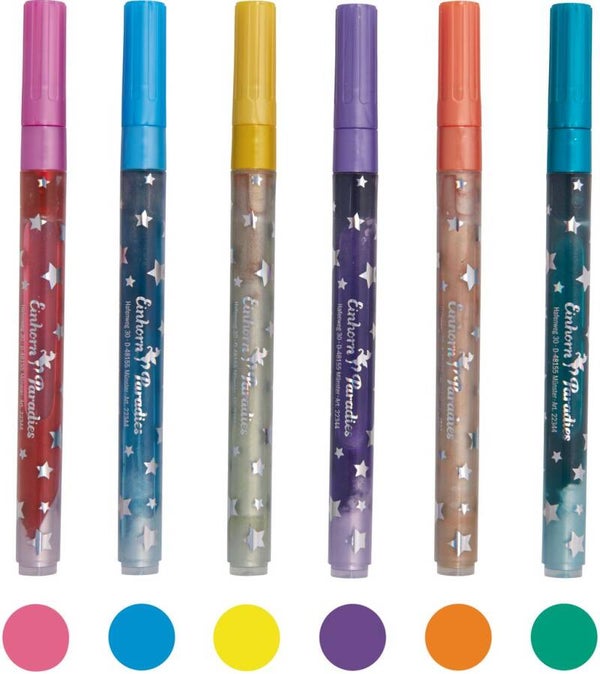 Crayons magiques double contour Licorne