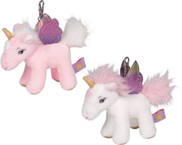 Porte clefs Licorne 10 cm peluche