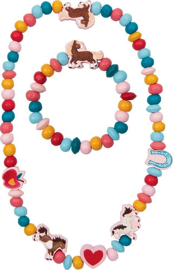 Set de perles bois Poney