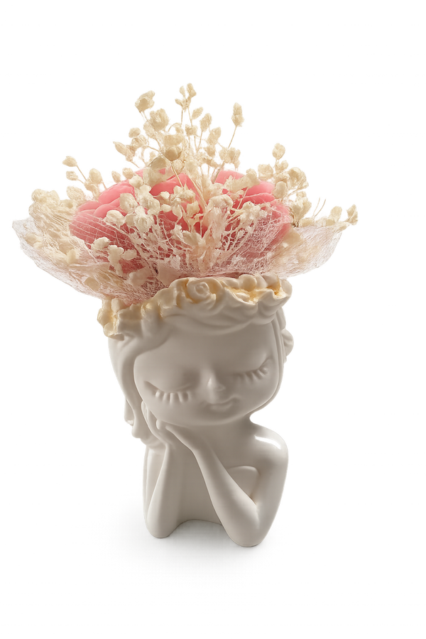 Ceramic Rose Candle Bouquet | Terreux Mind & Body
