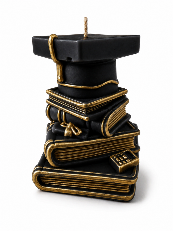 Graduation Book Stack Candle