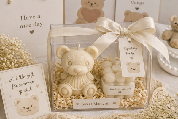 Teddy Bear Candle Gift Set
