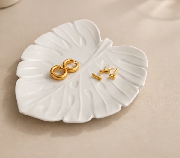 Monstera Leaf Ceramic Tray | Terreux Mind & Body