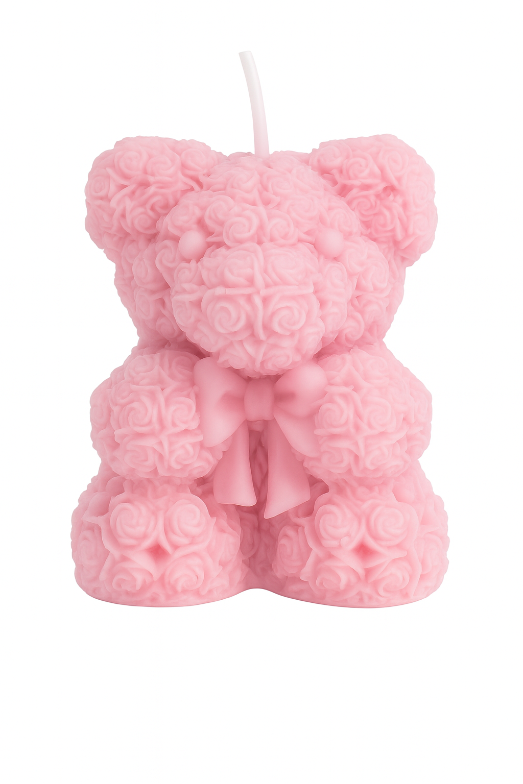 4 PCS Rose Teddy Bear Candle, Handmade Natural wax