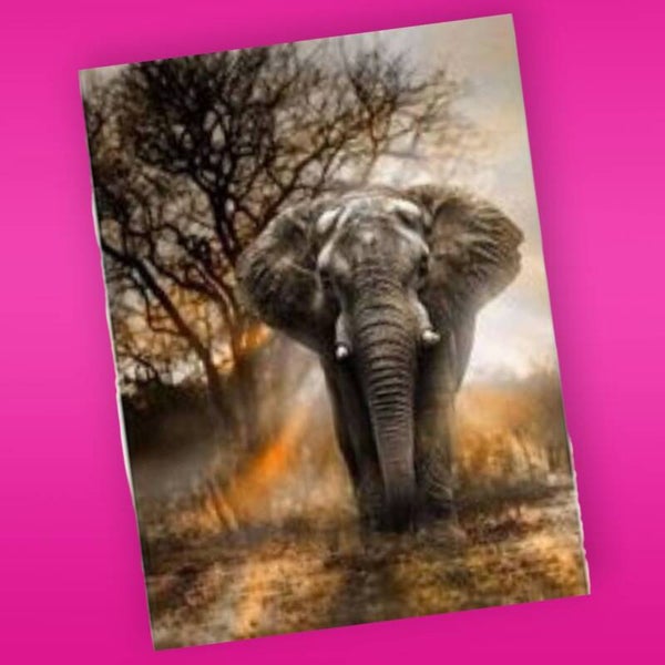 174. olifant 50x40 cm vierkante stenen