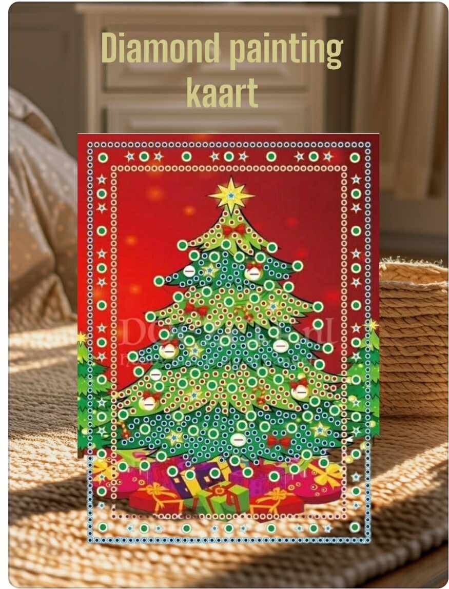 diamond painting kerstkaart