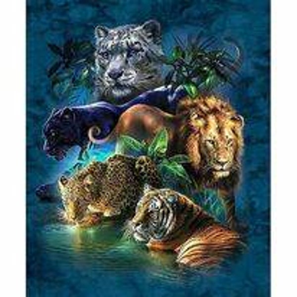 28. Ontdek het Betoverende Oerwoud met Dieren Diamond Painting - 50x40 cm- vierkante stenen