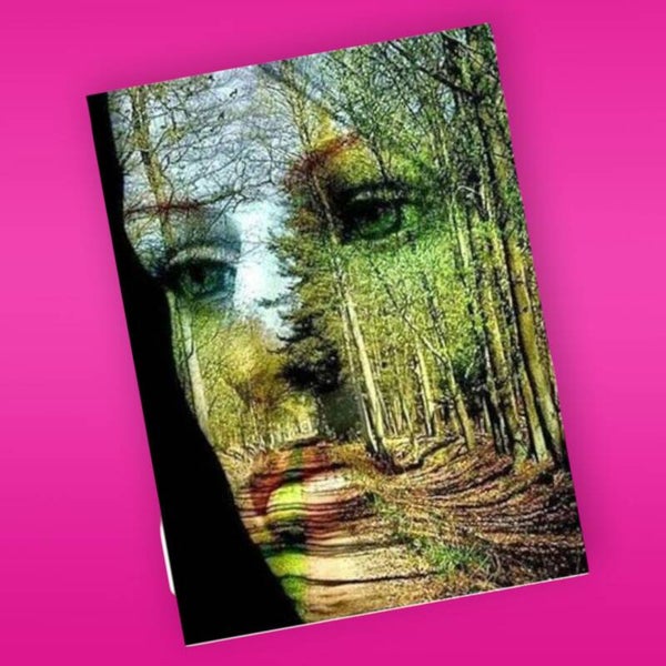 5. Magische Gezicht in Boomlandschap Diamond Painting - 50x40 cm - Vierkante Stenen - Directe Levering & Afhaaloptie!