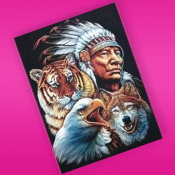 71. indiaan - 50x40 cm - ronde stenen