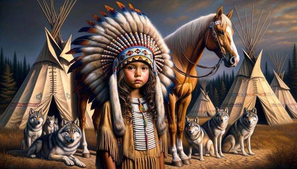 indiaan met paard d35