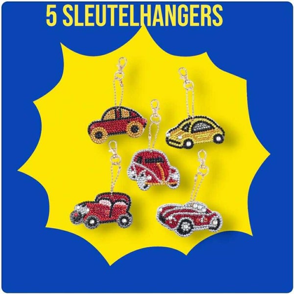 diamond painting sleutelhangers auto's