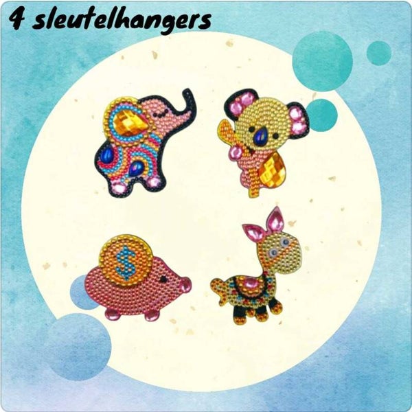 diamond painting sleutelhangers beertjes