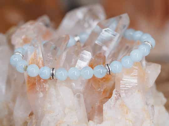 Bracelet en Aigue-Marine 6mm