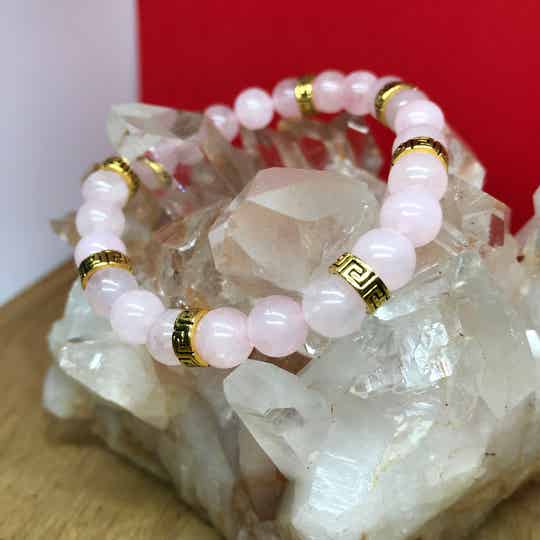 Bracelet en Quartz Rose 8mm