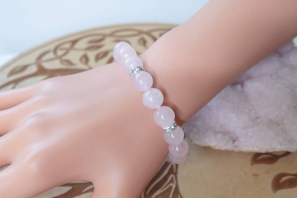 Bracelet en Quartz Rose 10mm