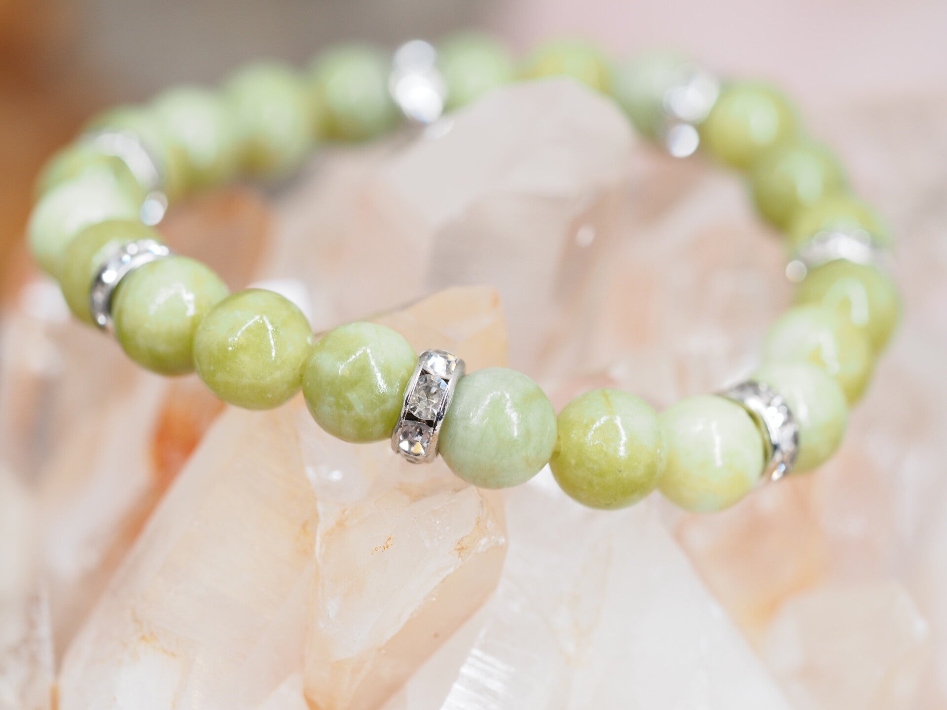 Bracelet en Péridot 8mm