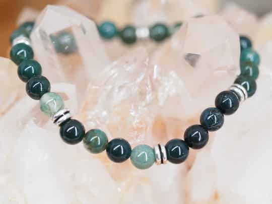 Bracelet en Agate Mousse 6mm