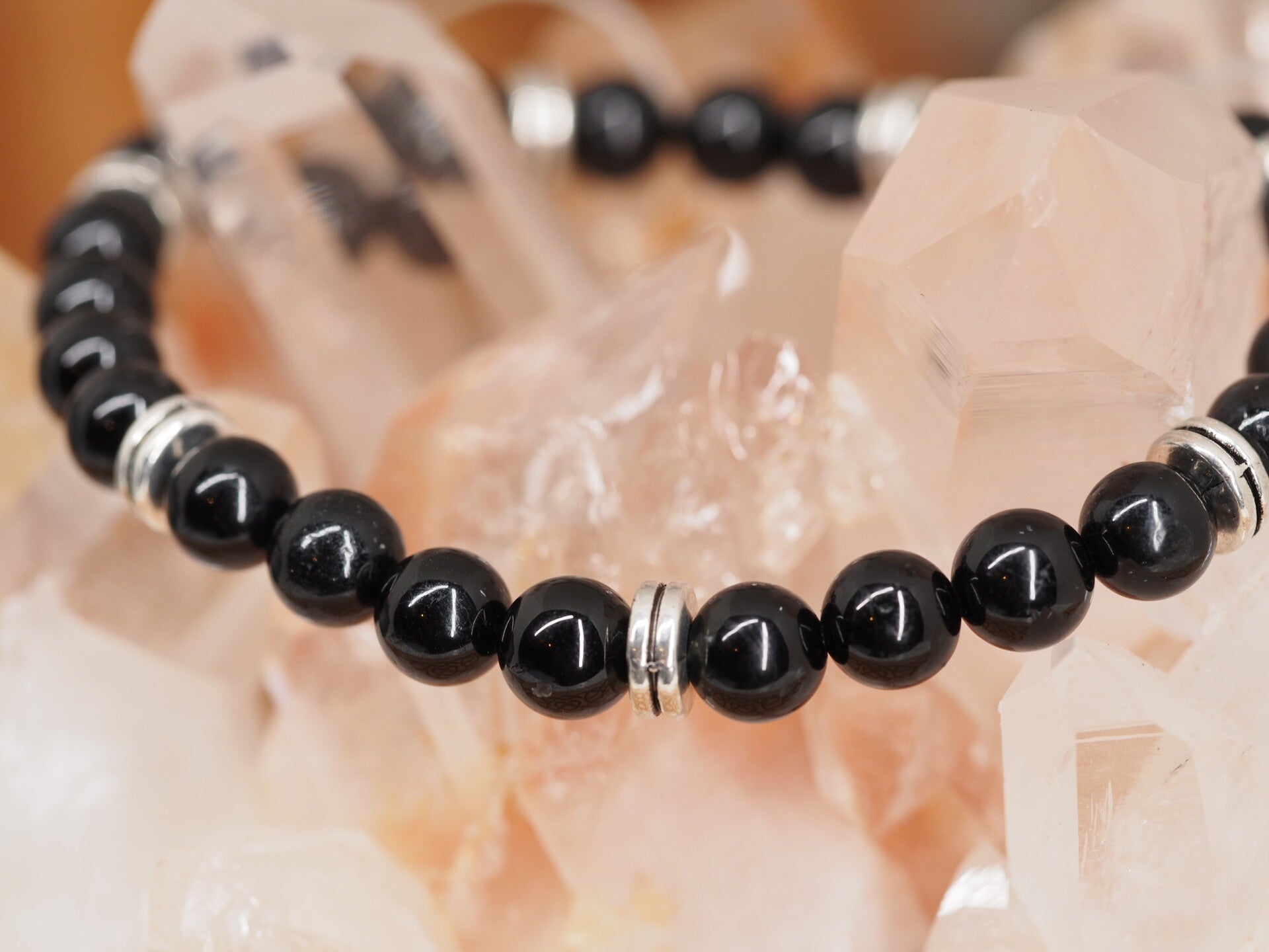 Bracelet en Tourmaline noire 6mm