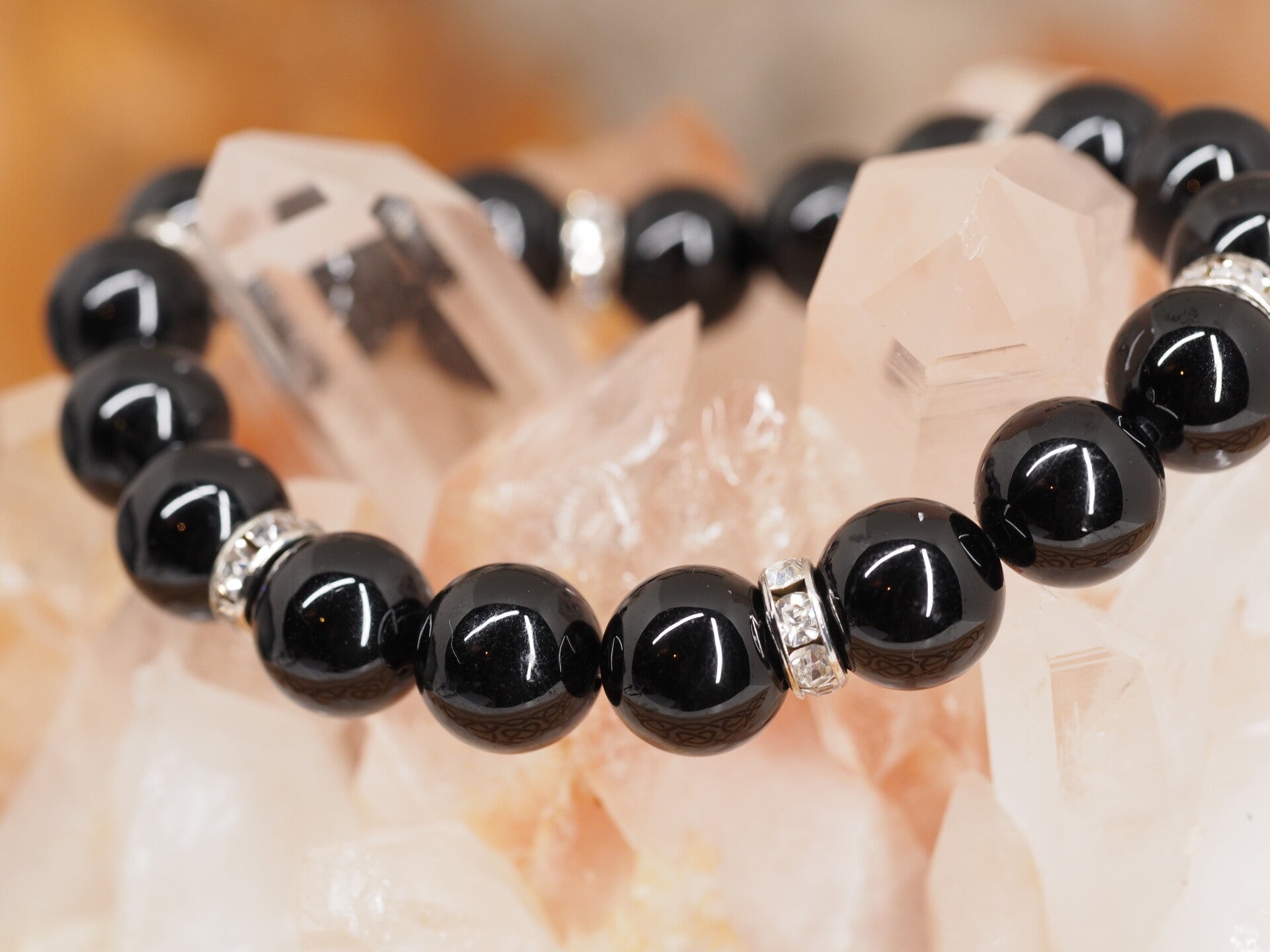 Bracelet en Tourmaline noire 10mm