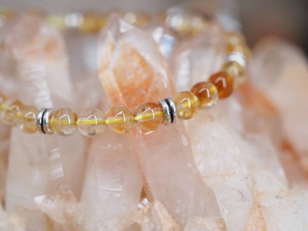Bracelet en Citrine foncée 6mm