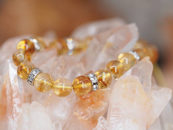 Bracelet en Citrine foncée 8mm