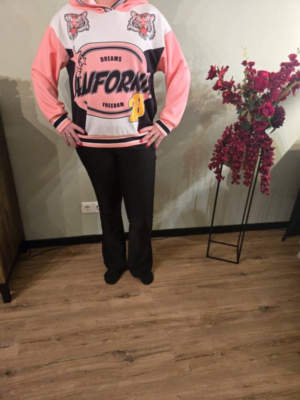 California hoodie roze