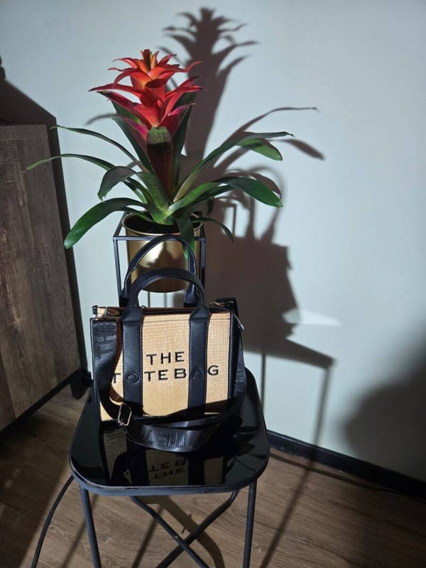 Tote bag middel Ibiza stijl zwart