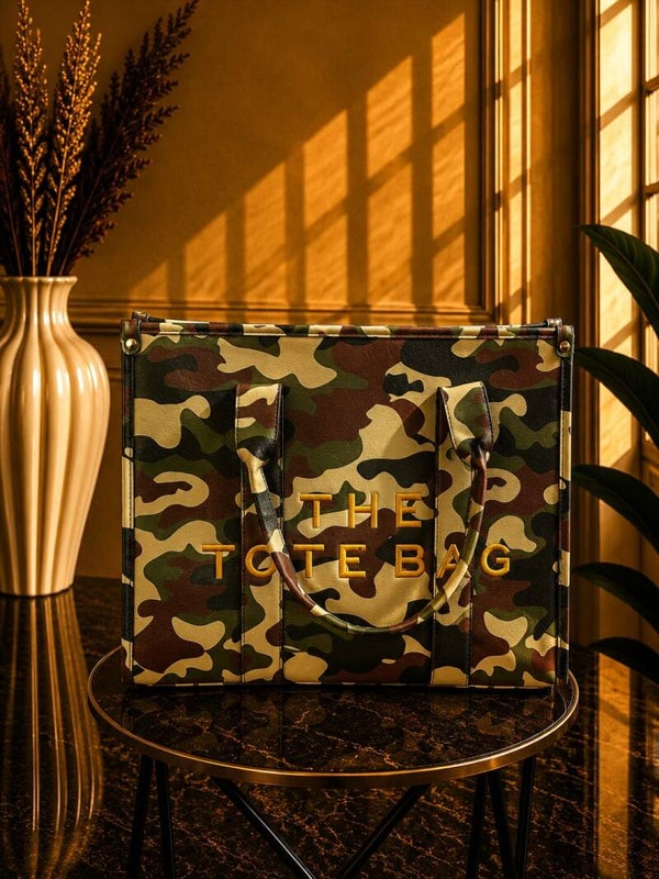 Tote bag groot leger groen
