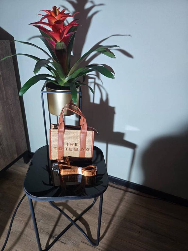 Tote bag mini Ibiza stijl bruin